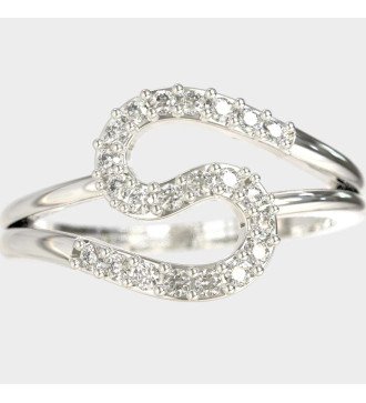 Timeless Anillo Infinito Mujer Oro Blanco 9k 0637L