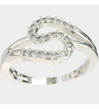 Zeitlose Frauen Unendlichkeit Ring 9k Weißgold 0637L