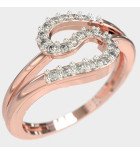 Delicado Anillo Infinito para Mujer en Oro Rosa de 9 Quilates