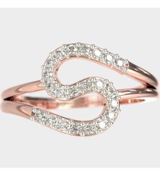 Delicato anello Infinity da donna in oro rosa 9 carati 0637R