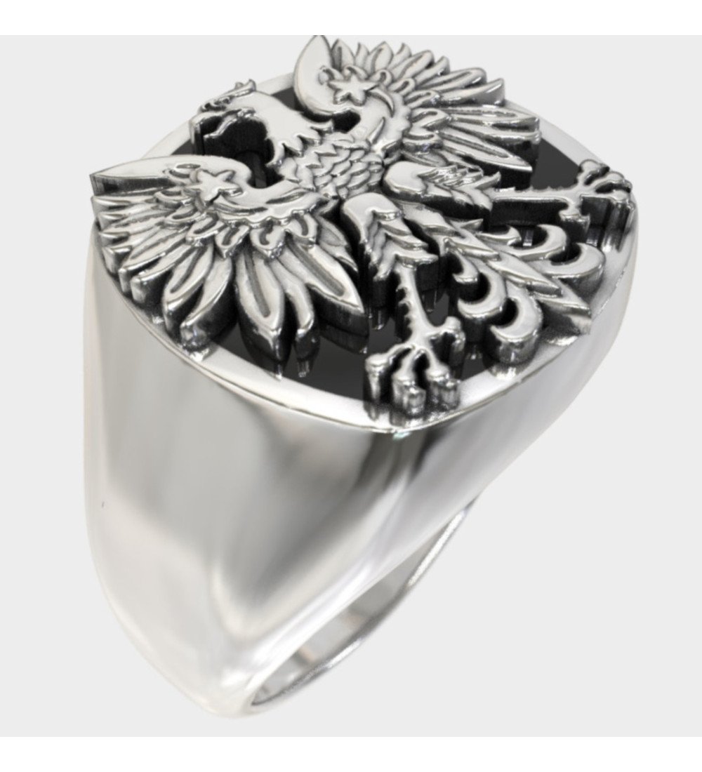 Hecho a mano alemán Biker Águila Anillo Para Hombres 0960L