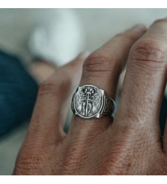 Anello Signet Premium Saint Michael 0841