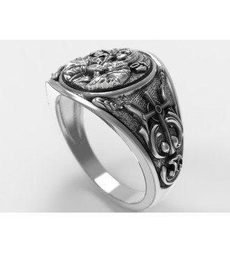 Bague pour homme Christian Chevalier avec Vierge Marie et