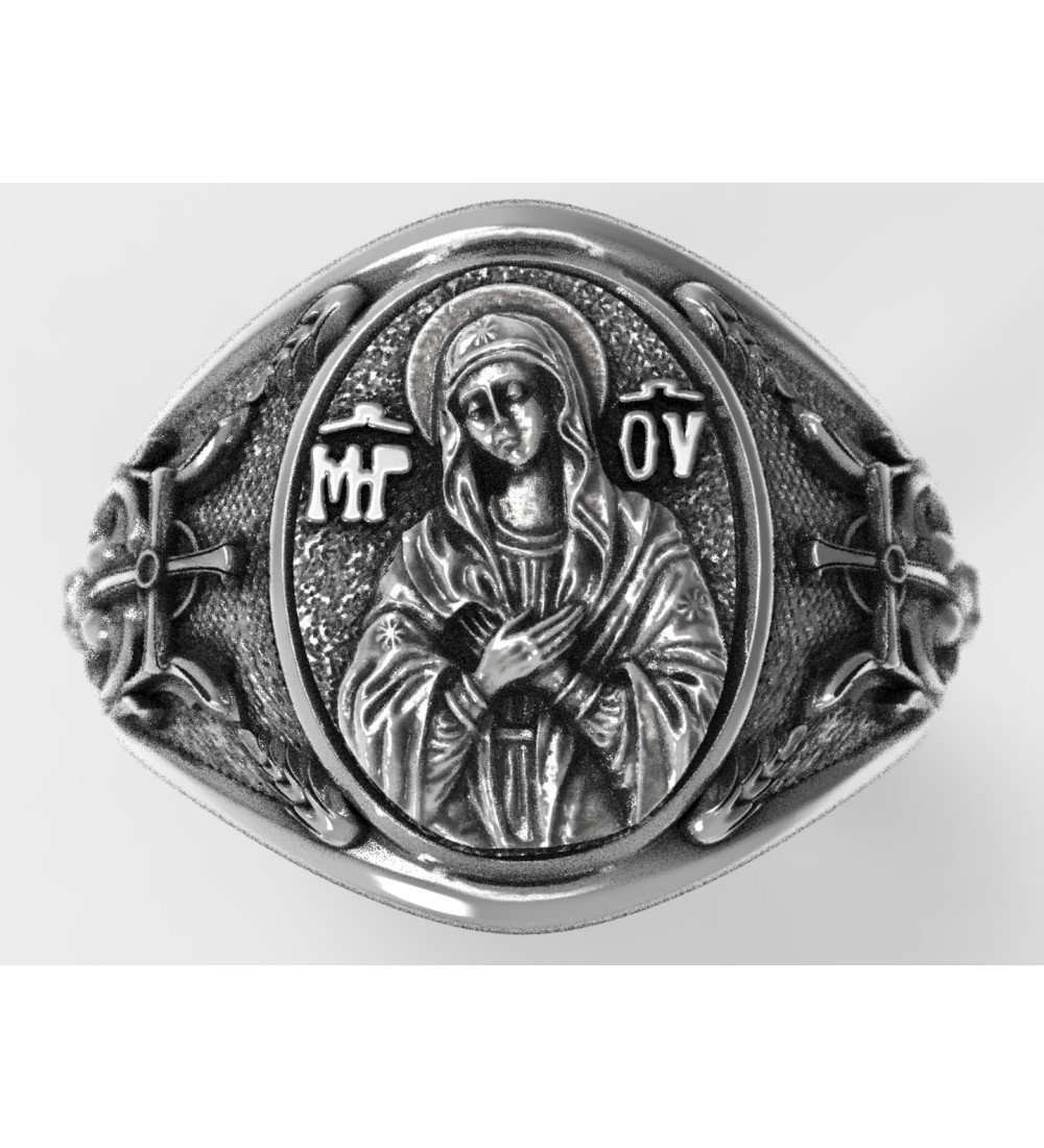 Bague pour homme Christian Chevalier avec Vierge Marie et
