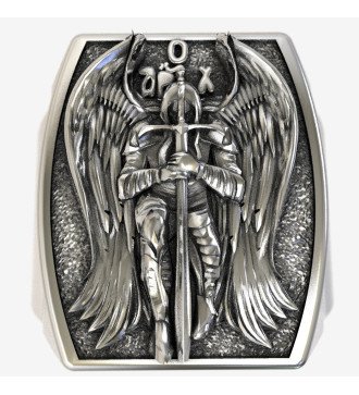 Χριστιανικό Δαχτυλίδι Προστασίας Αρχάγγελος Μιχαήλ Οξειδωμένο