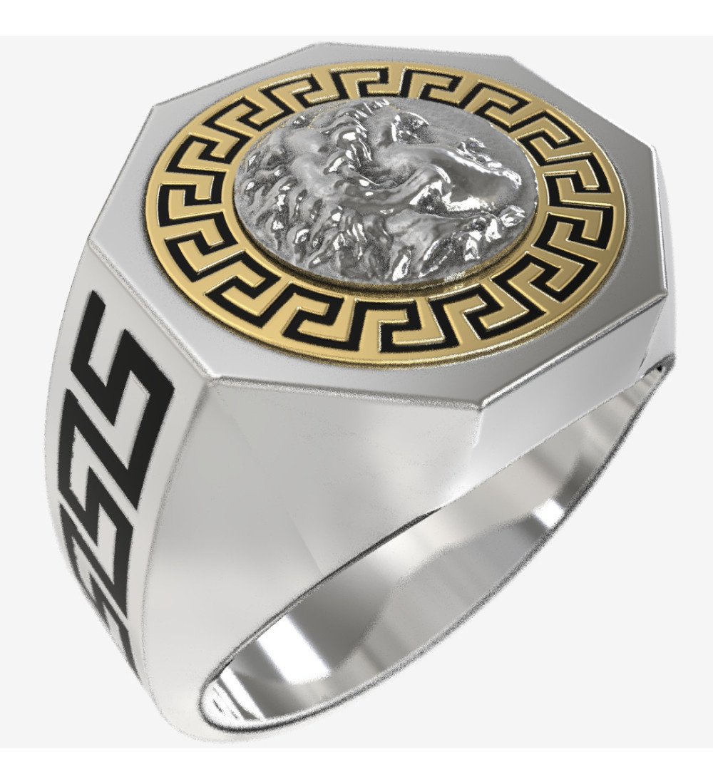 Men's Signet Ring Alexander The Great Legendary Greek