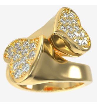 Romantischer Silber Herz Ring Ideal für ein Liebesgeschenk 0097K