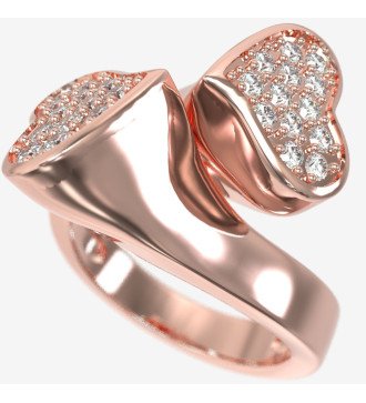 Regalo de lujo para mujer Anillo de plata de ley con diseño de