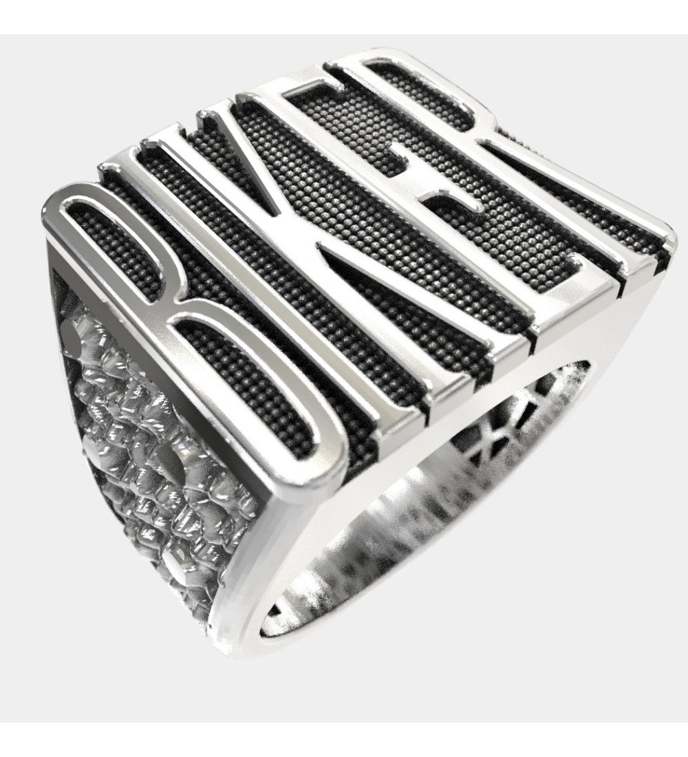 Ασημενιο Ανδρικο Δαχτυλιδι Biker Ring 0231