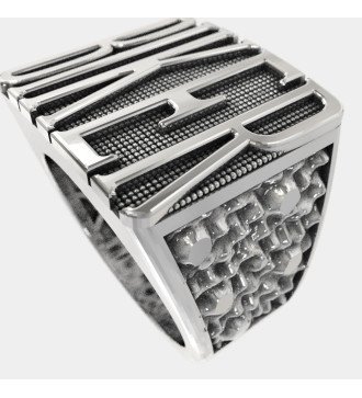 Ασημενιο Ανδρικο Δαχτυλιδι Biker Ring 0231