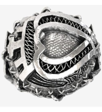 Bague chevalière en argent faite à la main pour les hommes avec