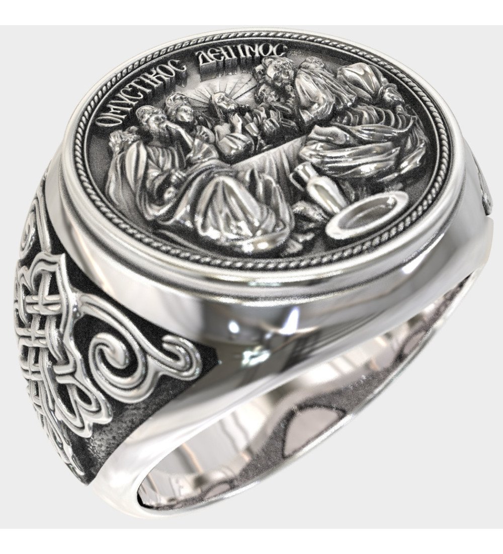 Χριστιανικό Ανδρικό Δαχτυλίδι Μυστικός Δείπνος 0476