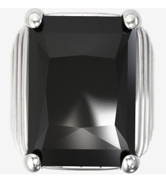 Statement Δαχτυλίδι Ανδρικό Με Μαύρη Πέτρα Τολμηρό Και Κομψό