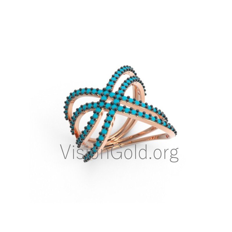 Μοντέρνο γυναικείο δαχτυλίδι 0395