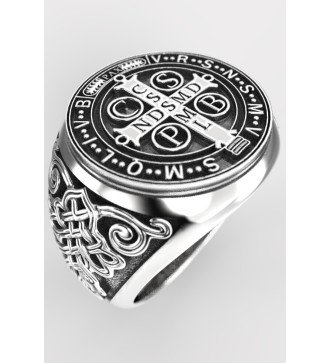 Католическое христианское кольцо-печатка из стерлингового