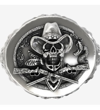 Gioielli rock Edgy stile motociclista Anello teschio in argento