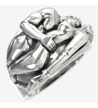 Cadeau romantique pour la Saint-Valentin Bague en argent avec