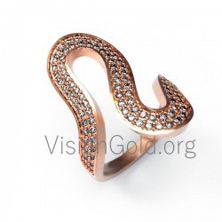 Instyle Handmade Damen Mode Trendy Ring in Gold K9 Silber 0192