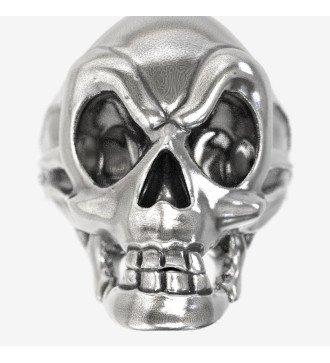 Anello teschio da uomo Premium in argento con design organico