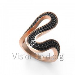 Instyle Handmade Damen Mode Trendy Ring in Gold K9 Silber 0192