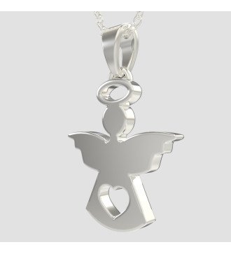 Silber Engel Schutz Halskette Geschenk für Baby Geburt 0641L