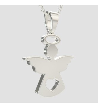 Silber Engel Schutz Halskette Geschenk für Baby Geburt 0641L