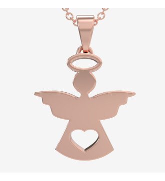 Engel Halskette Rosa Silber 925 Feminines Geschenk für Mutter