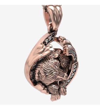 Regalo romantico per la mamma Collana con orsetto addormentato