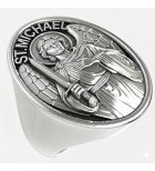 Christian Men's Signet Ring of Archangel Michael Christian
