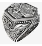 Religious Signet Ring Byzantine Art of Archangel Michael 0637