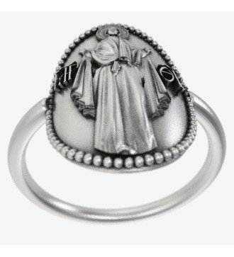 Chevalier Sacred Virgin Mary Signet Ring Feminine Elegant