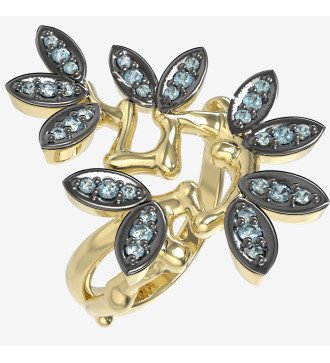 Anello in oro bianco e...