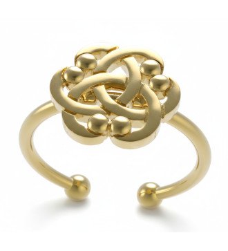 Anillo delicado geométrico minimalista de plata con infinito y