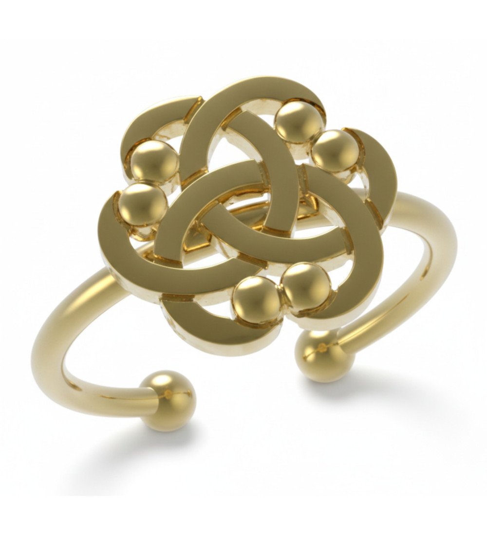 Zarter geometrischer minimalistischer Silberring mit