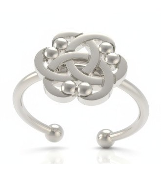 Elegante geometrische zilveren Infinity Rose Ring 0433L