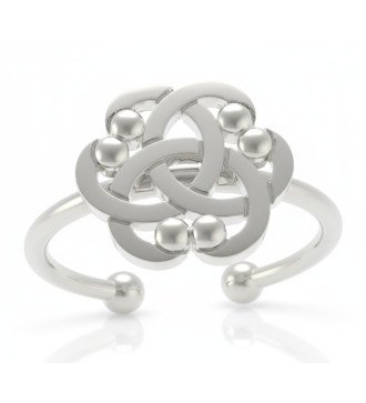 Элегантное геометрическое серебряное кольцо Infinity Rose 0433L