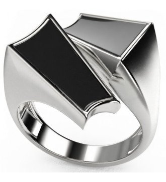 Anello Chevalier da donna Regalo smaltato bianco per partner e