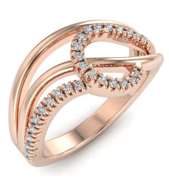 Elegante 9K roségouden ring met zirkon Ideaal Cadeau voor