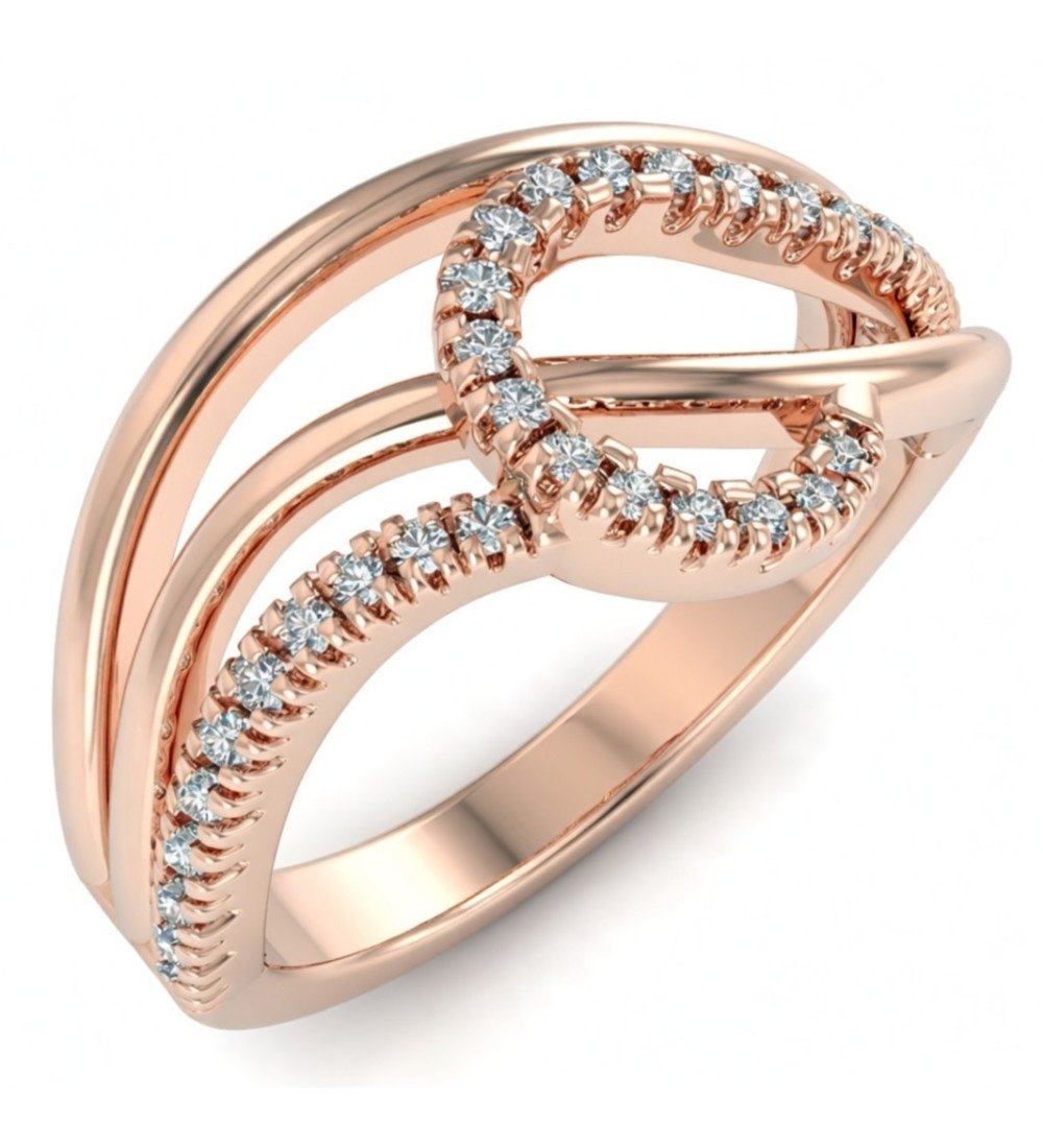 Elegante 9K roségouden ring met zirkon Ideaal Cadeau voor
