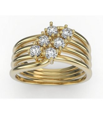 Impressionante anello in oro 9 carati per eleganza quotidiana