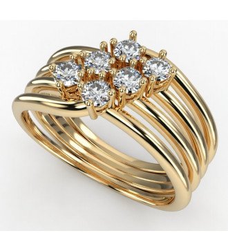 Impresionante anillo de oro de 9 quilates para elegancia