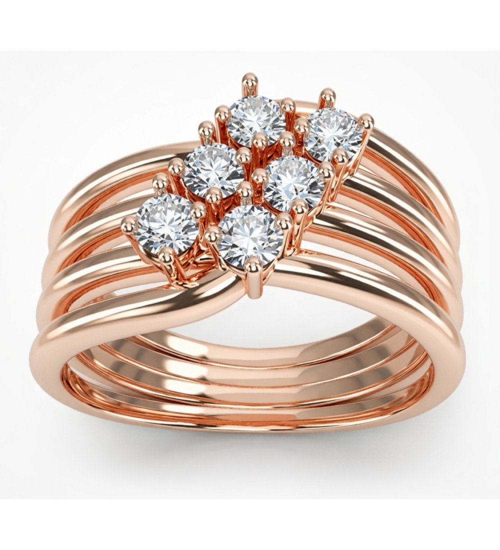 Bague féminine faite main Rose Gold Ideal Gift 0769R
