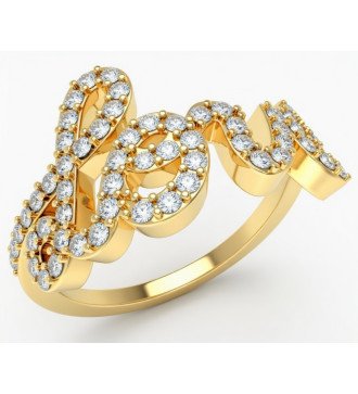 Liebesring, vergoldet mit Zirkon, ideales Geschenk für Frauen