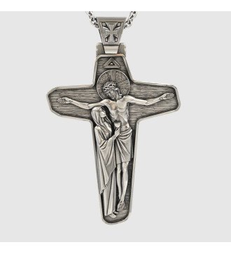 Herrenhalskette Jesus Cross Anhänger Halskette 0379