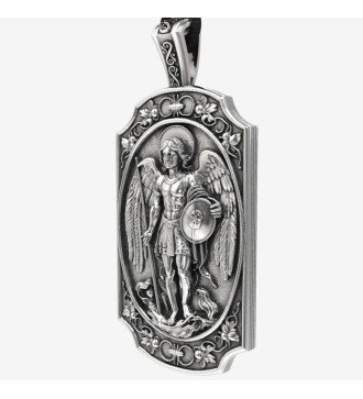 Amulette pour hommes Archange Michel 925 en style vintage