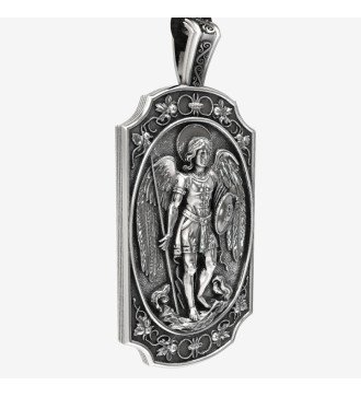 Herenamulet Aartsengel Michael 925 in vintage stijl cadeau voor