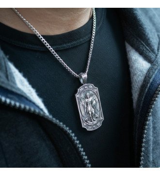 Herren-Amulett Erzengel Michael 925 im Vintage-Stil Geschenk
