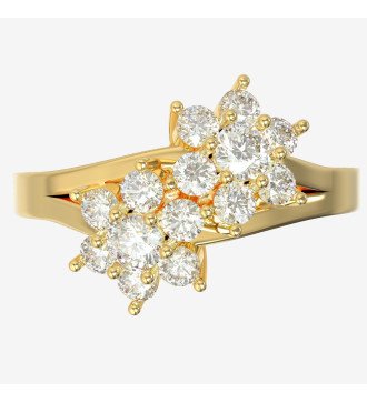 Bague Rosette en or 9 carats, cadeau idéal pour femmes avec des