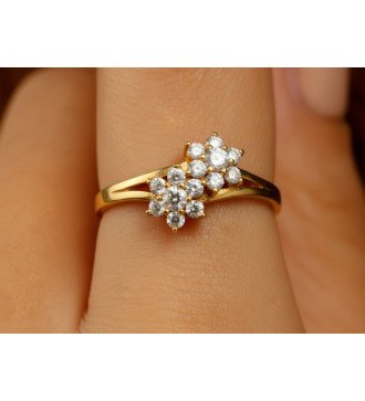 Bague Rosette en or 9 carats, cadeau idéal pour femmes avec des