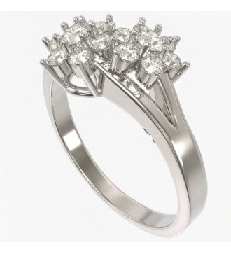 Regalo per gioielli da donna con anello in oro bianco in oro